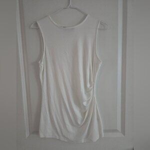 Apt 9 White Sleeveless Cinched Tank Top